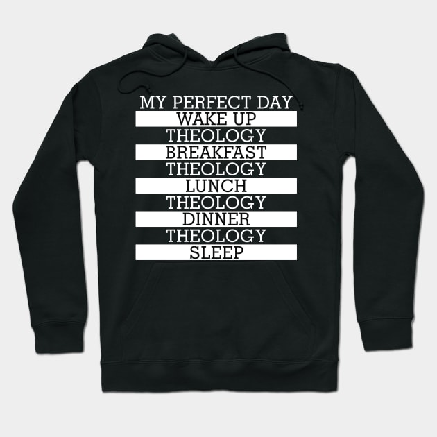 Theology Day Hoodie by orlumbustheseller